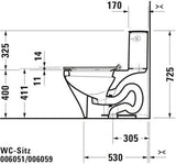 DURAVIT WC-Sitz DuraStyle Weiß mit Edelstahl-Scharnieren, Duroplast, abnehmbar
