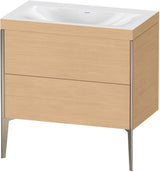 DURAVIT XViu c-bonded Waschtischset 800 mm bodenstehend mit 2 Auszügen und Tip-on Technik