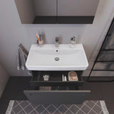Duravit No.1 Waschtischunterbau 740 mm wandhängend mit 1 Auszug und Soft-Close in Weiß Matt