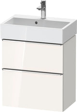DURAVIT D-Neo Waschtischunterbau wandhängend Eiche Schwarz 584 mm mit Auszug und Schubkasten