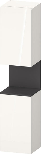 DURAVIT Qatego Hochschrank 400 mm, 2 Türen, weiß Hochglanz, Eiche Schw. Matt