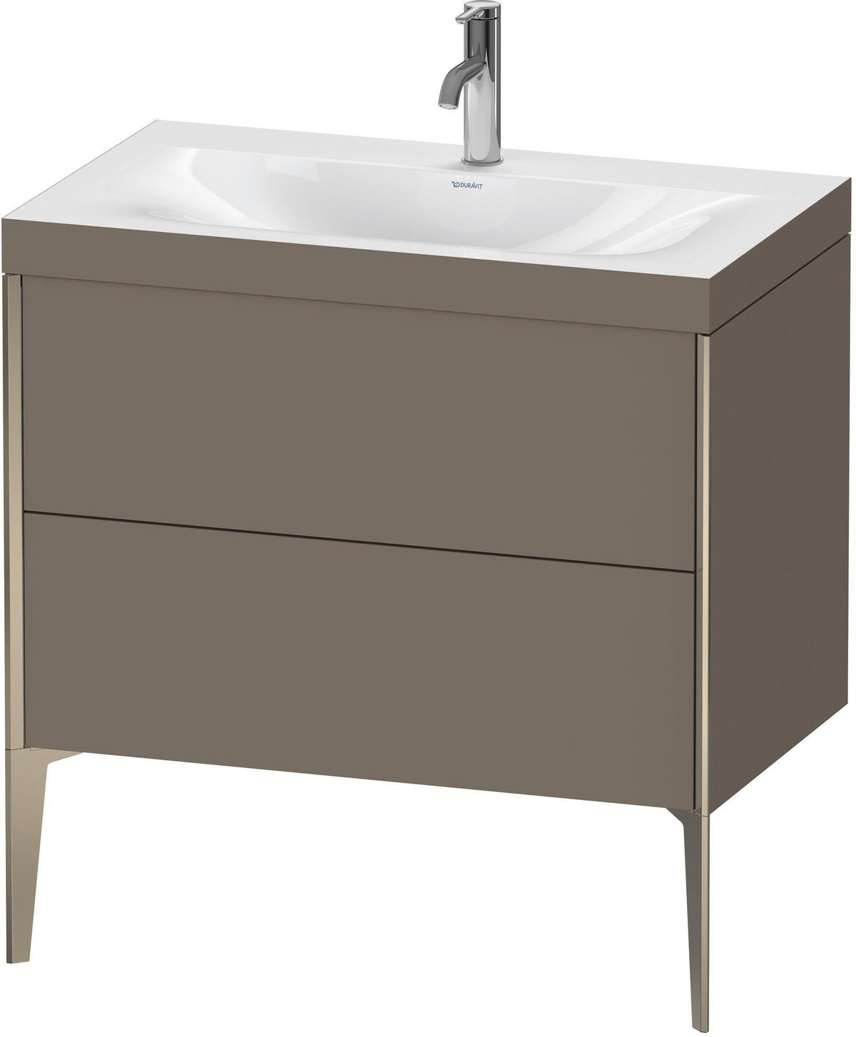 DURAVIT XViu c-bonded Waschtischset 800 mm bodenstehend mit 2 Auszügen und Tip-on Technik