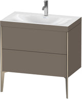 DURAVIT XViu c-bonded Waschtischset 800 mm bodenstehend mit 2 Auszügen und Tip-on Technik