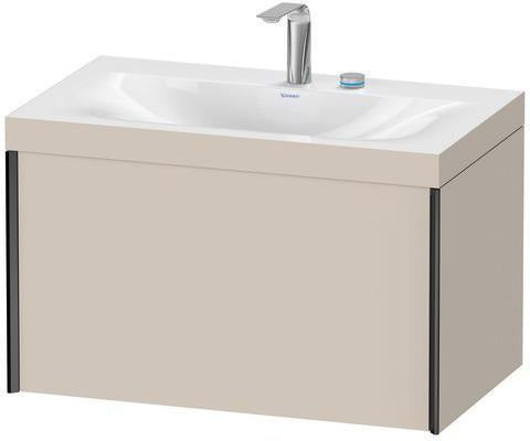 Duravit Möbelwaschtischset XViu 800x480mm mit Unterbau, Auszug und Hahnlochbank