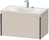 Duravit Möbelwaschtischset XViu 800x480mm mit Unterbau, Auszug und Hahnlochbank