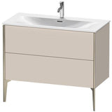 Duravit Waschtischunterbau XVIU 591x1010x480mm Prof. Champ weiß matt – 2 Auszüge, Tip-On-Technik