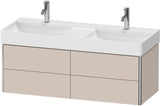 DURAVIT XSquare Waschtischunterbau wandhängend 1184 mm, 4 Schubkästen, weiß matt – Tip-On & Soft-Close
