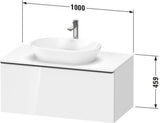 Duravit D-Neo Konsolenwaschtischunterbau 1000 mm Eiche Terra Matt mit 1 Auszug und Bronze Griff