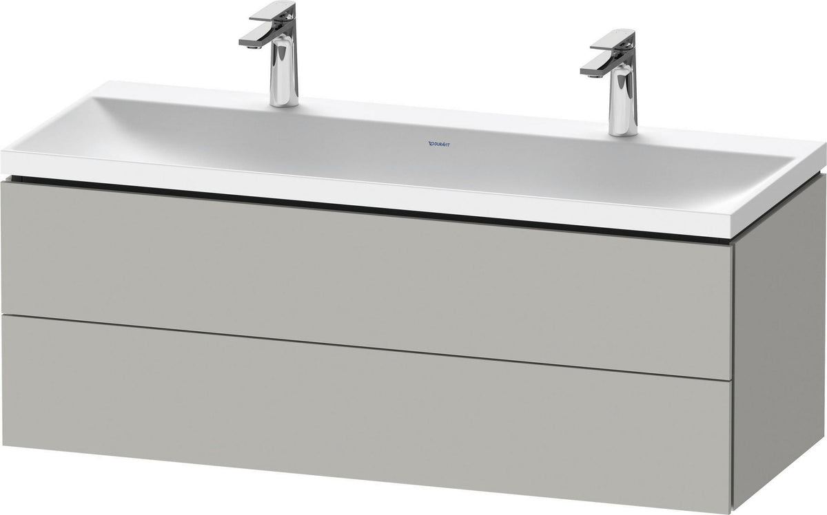 DURAVIT L-Cube Waschtischset 1200x480x480 mm, Eiche, 2 Schubkästen, wandhängend, Tip-on