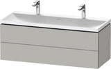 DURAVIT L-Cube Waschtischset 1200x480x480 mm, Eiche, 2 Schubkästen, wandhängend, Tip-on