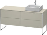 DURAVIT XSquare Waschtischunterbau bodenstehend 1600 mm betongrau matt mit 4 Auszügen