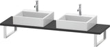 Duravit L-Cube Konsole variabel, 480 mm tief, weiß matt, mit 2 Waschschüssel-Aussparungen