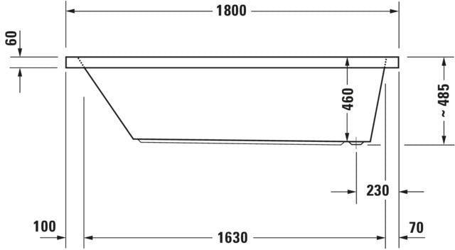 DURAVIT Starck Whirlwanne 1800x900 mm Einbau Weiß mit Combi-System L