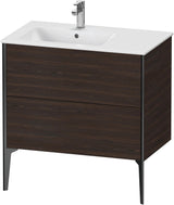 Duravit XViu Waschtischunterbau bodenstehend 810 mm mit 2 Auszügen, weiß matt, Tip-On Technik