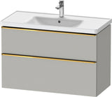 DURAVIT D-Neo Waschtischunterbau 984 mm betongrau matt mit Soft-Close und Bronze-Griff