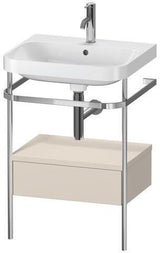 Duravit Waschtischset Happy D.2 Plus 575x490mm taupe supermatt mit Hahnloch
