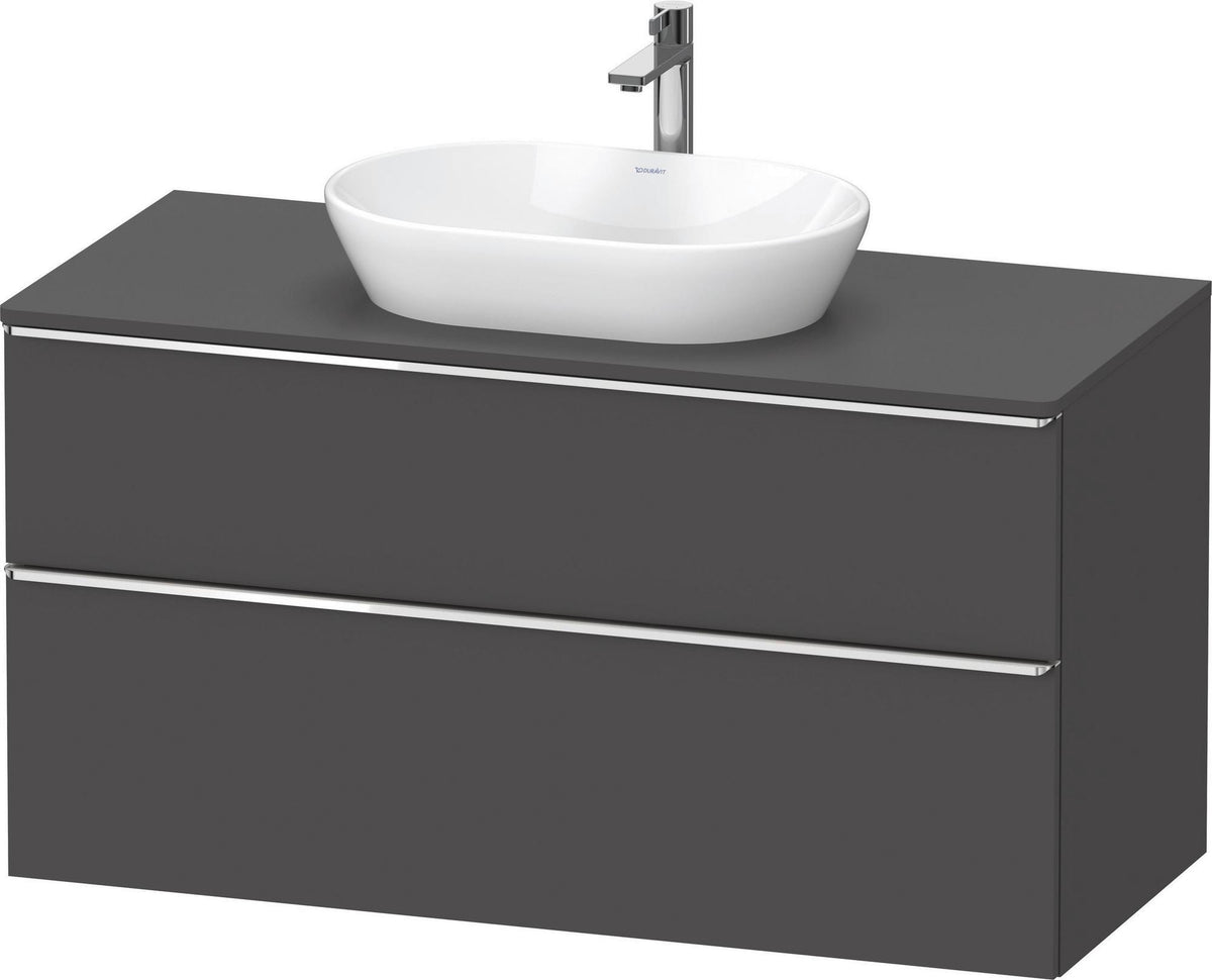 DURAVIT D-Neo Konsolenwaschtischunterbau 1200 mm Eiche Schwarz Matt mit Bronze Griff