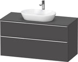 DURAVIT D-Neo Konsolenwaschtischunterbau 1200 mm Eiche Schwarz Matt mit Bronze Griff