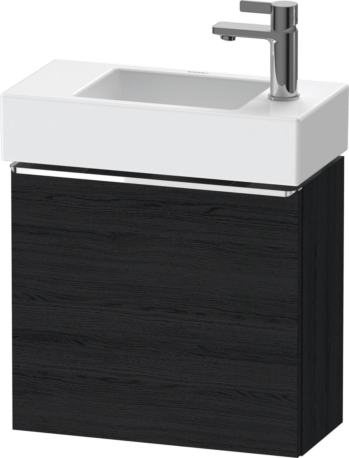 DURAVIT D-Neo Waschtischunterbau 484 mm Eiche Schwarz Matt, 1 Tür, Bronze Griff
