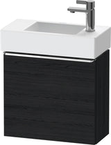 DURAVIT D-Neo Waschtischunterbau 484 mm Eiche Schwarz Matt, 1 Tür, Bronze Griff