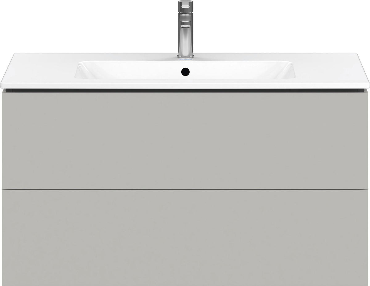 Duravit L-Cube Waschtischunterbau 1020 mm taupe matt – wandhängend, 2 Schubkästen, Tip-On