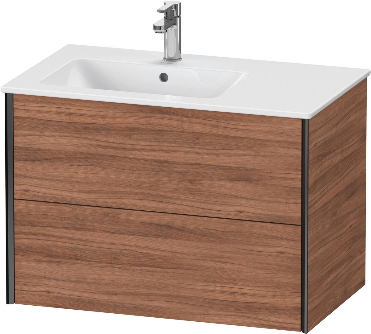 Duravit XViu Waschtischunterbau 810 mm wandhängend mit 2 Schubkästen, weiß matt, für Waschtisch links