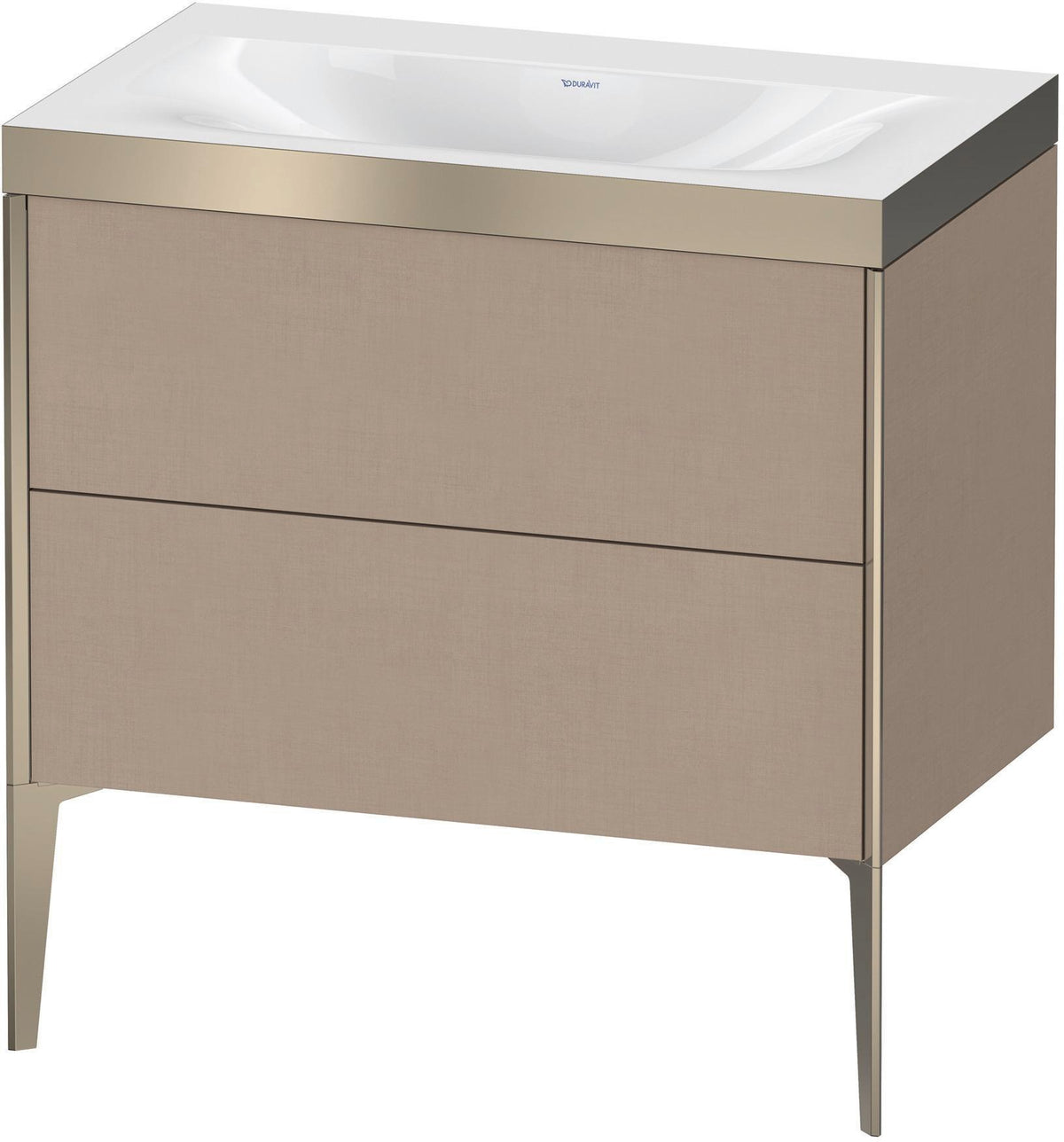 DURAVIT XViu c-bonded Waschtischset bodenstehend 800 mm mit 2 Auszügen und Push-Open