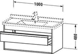 DURAVIT Ketho Waschtischunterbau wandhängend 1000 mm weiß matt mit 2 Schubkästen