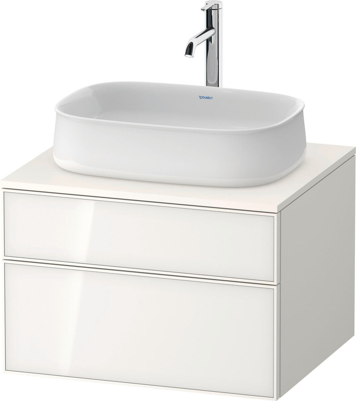 DURAVIT Zencha Konsolenwaschtischunterbau 650 mm Eiche Anthrazit mit Push-Open
