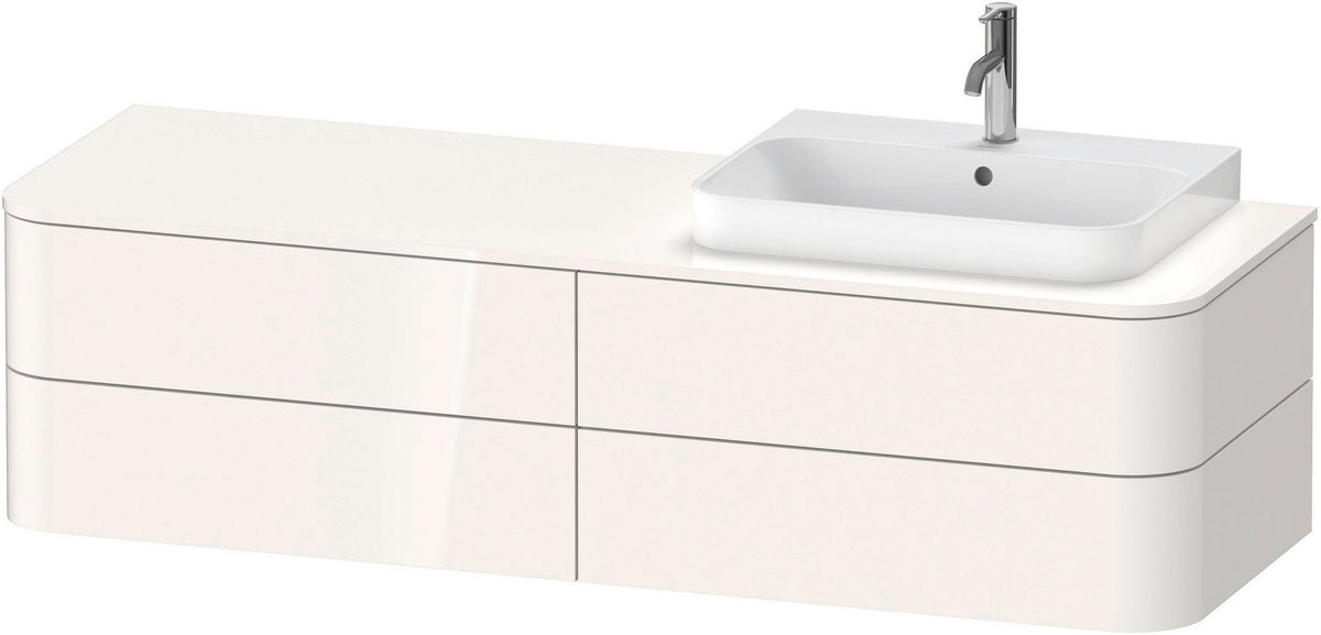 DURAVIT Happy D.2 Konsolenwaschtischunterbau taupe supermatt 1600 mm mit Tip-On Technik und LED Innenbeleuchtung