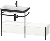 Duravit Waschtischset HAPPY D.2 PLUS 1400x490mm ein Hahnloch taupe supermatt