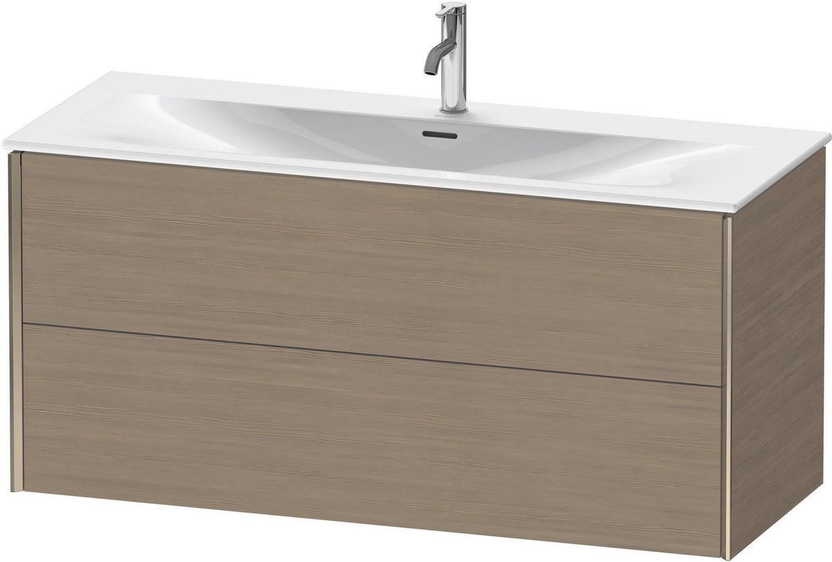 DURAVIT XViu Waschtischunterbau wandhängend 1210 mm, 2 Schubkästen, weiß matt – ohne Griff, mit Tip-On-Technik