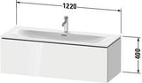 DURAVIT L-Cube Waschtischunterbau 1220 mm wandhängend mit 1 Auszug weiß matt