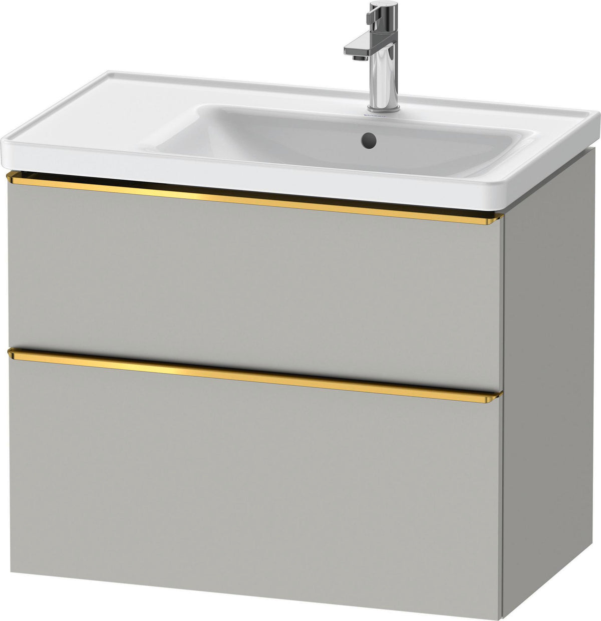 Duravit D-Neo Waschtischunterbau 784 mm Eiche Schwarz Bronze, wandhängend, 1 Auszug