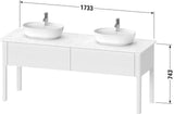 DURAVIT Luv Waschtischunterbau bodenstehend 1733 mm, 2 Auszüge, Weiß Seidenmatt, Tip-On