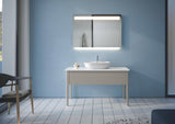 DURAVIT Aufsatzbecken Luv 600 mm weiß mit Hahnlochbank und Halbsäule, ohne Überlauf