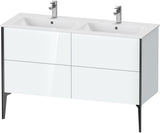 DURAVIT XViu Waschtischunterbau bodenstehend 1280 mm, 4 Auszüge, weiß matt – Tip-On