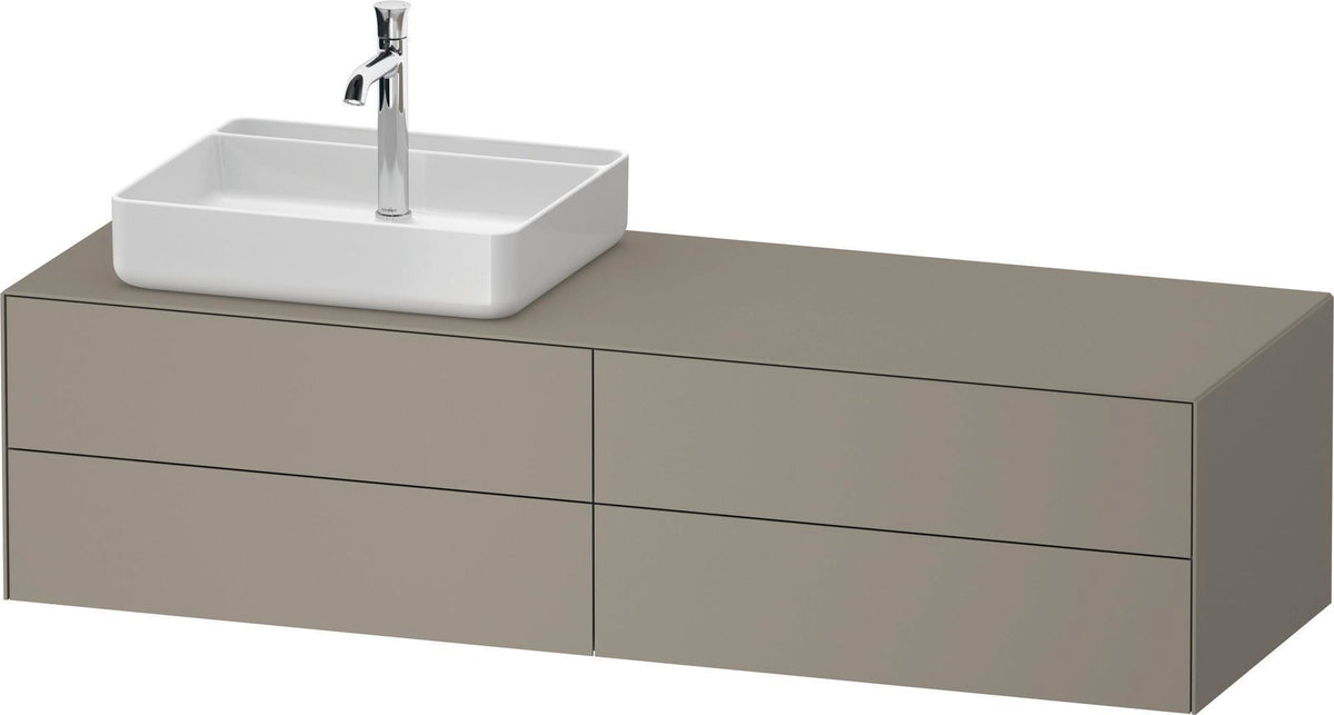DURAVIT White Tulip Konsolen-Waschtischunterbau 1600 mm, 4 Schubkästen, Weiß Seidenmatt