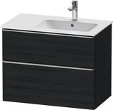 DURAVIT D-Neo Waschtischunterbau 810 mm Weiß Matt mit Bronze Griff und Soft-Close