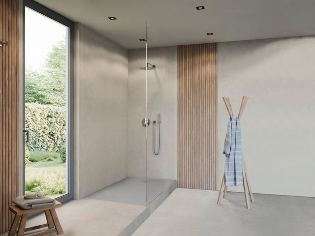 Duravit Sustano Duschwanne 1400x800x30 mm Mineralguss hellgrau matt – rechteckig, bodenbündig, mit Rutschhemmung