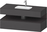 DURAVIT Qatego Studio F. A. Porsche Einbauwaschtisch mit Konsolenwaschtischunterbau 1200 mm Weiß Matt