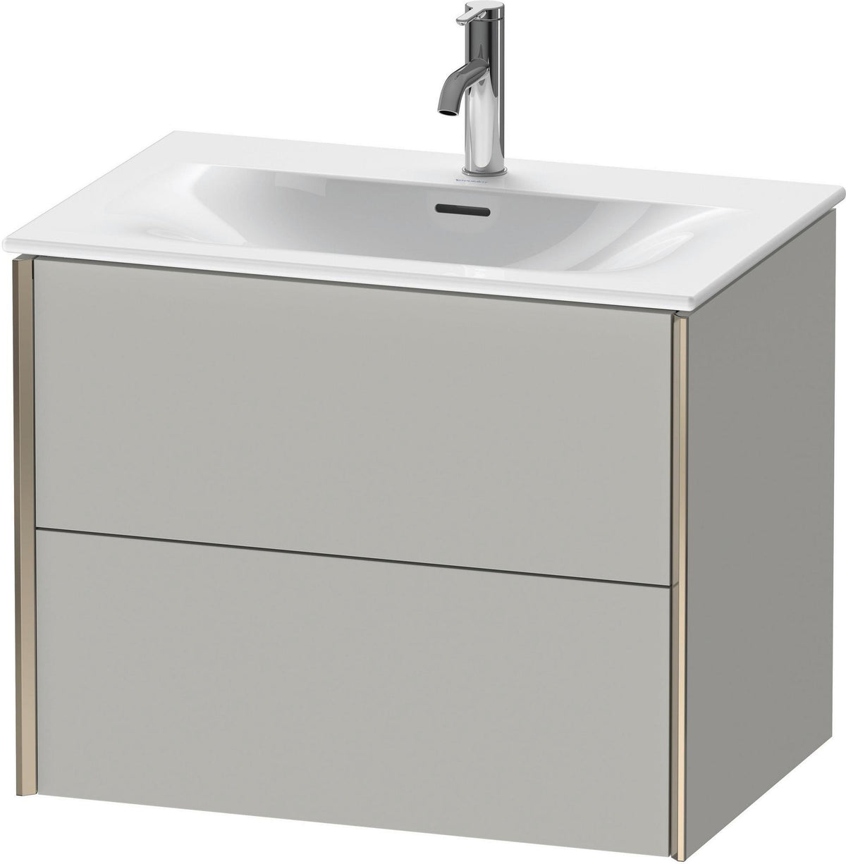 DURAVIT XViu Waschtischunterbau wandhängend 710 mm betongrau matt mit Tip-On-Technik