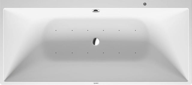 Duravit DuraSquare Whirlwanne 1800x800 mm mit Air-System, 2 Rückenschrägen und Mineralguss in Weiß Matt