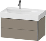 Duravit XSquare Waschtischunterbau 784 mm wandhängend, 2 Schubkästen, weiß matt, mit Tip-On-Technik