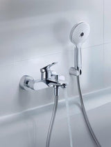 Duravit Wave Einhebel-Wannenmischer Aufputz mit Keramikmischsystem und Umsteller, Chrom