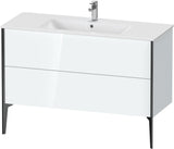 DURAVIT XViu Waschtischunterbau bodenstehend 1210 mm, 2 Auszüge, champagner matt/weiß matt