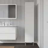 Duravit L-Cube Hochschrank 363x400x1760mm, 1 Tür links, weiß matt – wandhängend mit Soft-Close