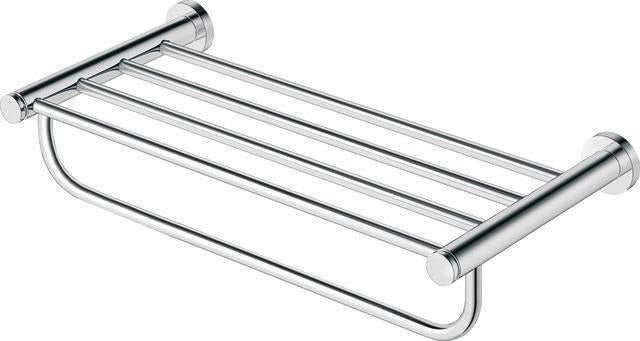 DURAVIT D-Code Handtuchablage 650 mm Chrom mit 4 Stangen & Handtuchhalter