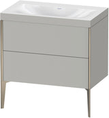 DURAVIT XViu c-bonded Waschtischset 800 mm bodenstehend mit 2 Auszügen und Tip-on Technik