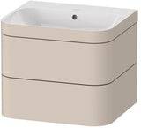 Duravit Waschtischset Happy D.2 Plus 575x490mm mit 2 Schubkästen in Taupe Supermatt